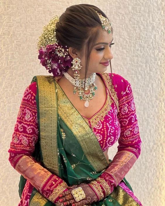 Gujarati style Bridal Blouse Designs