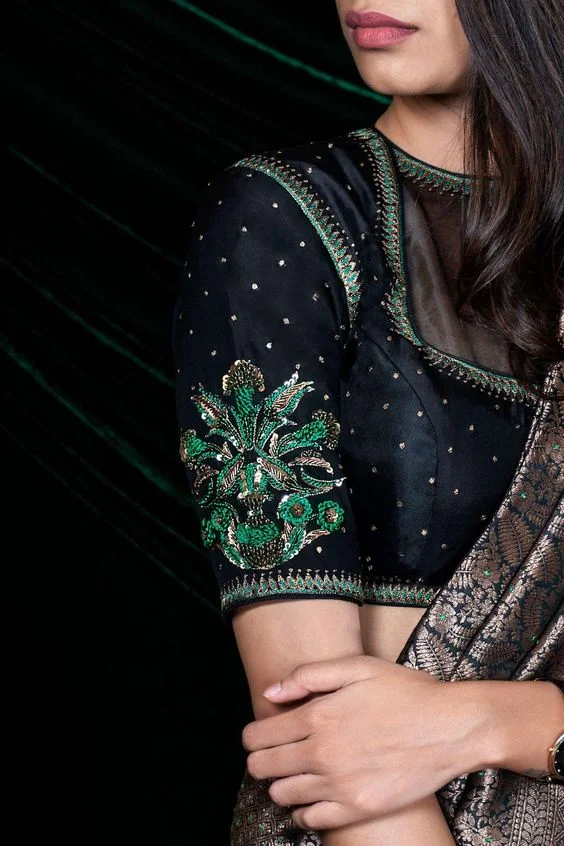 Embroidered Blouse Sleeves Design