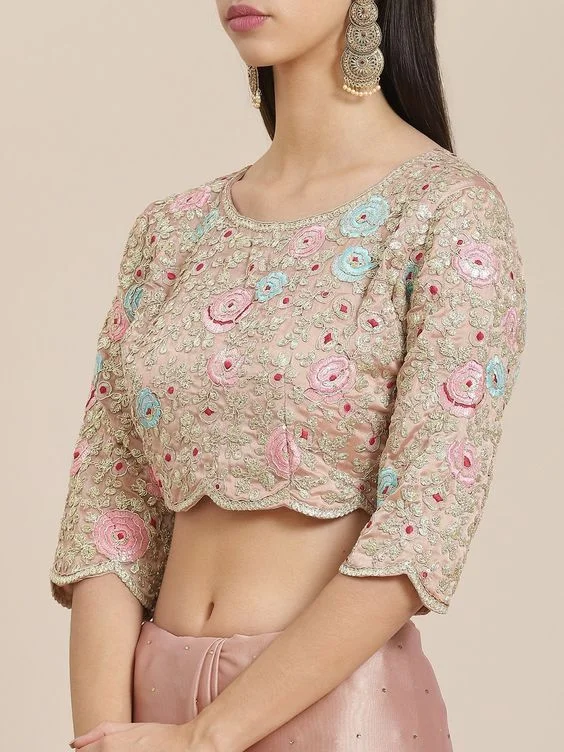 Embroidered Blouse Sleeves Design