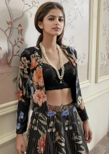 Jacket-Style Blouse for lehenga blouse 