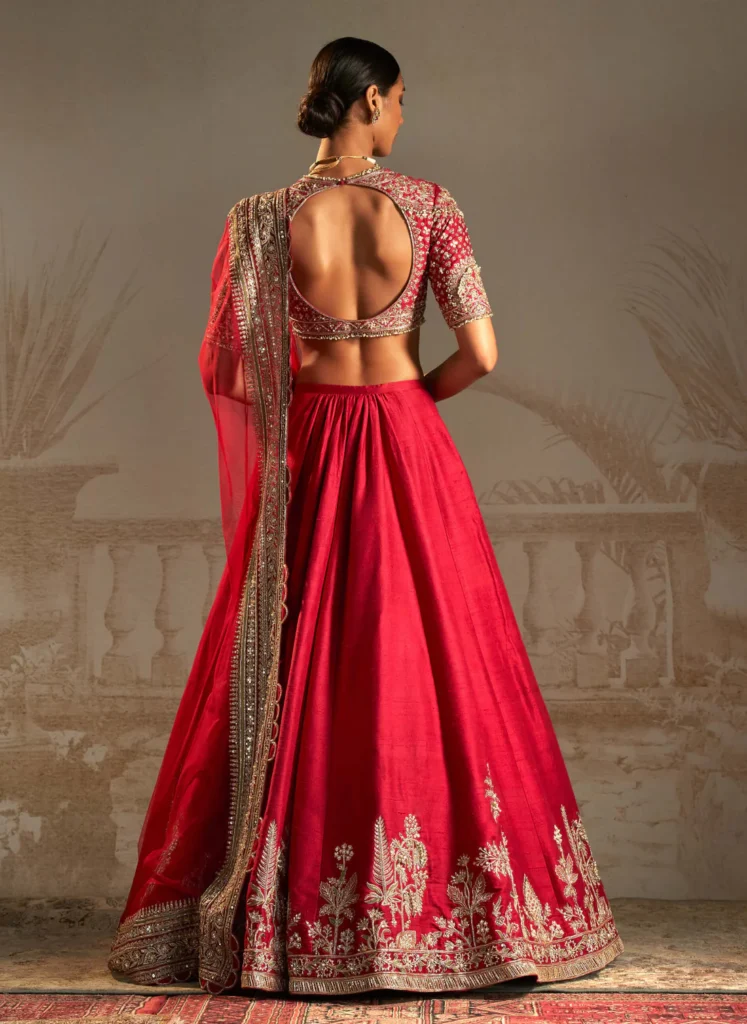 lehenga blouse back designs