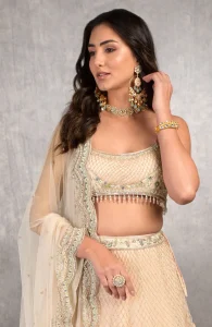 beaded full sleeve blouse