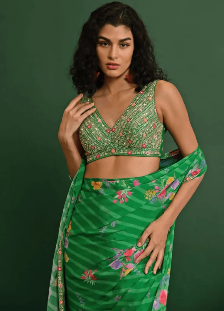 blouse designs for fancy saree