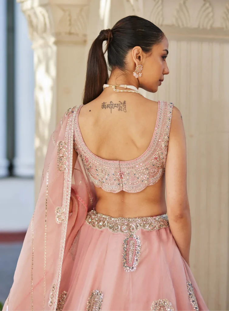 lehenga blouse back designs