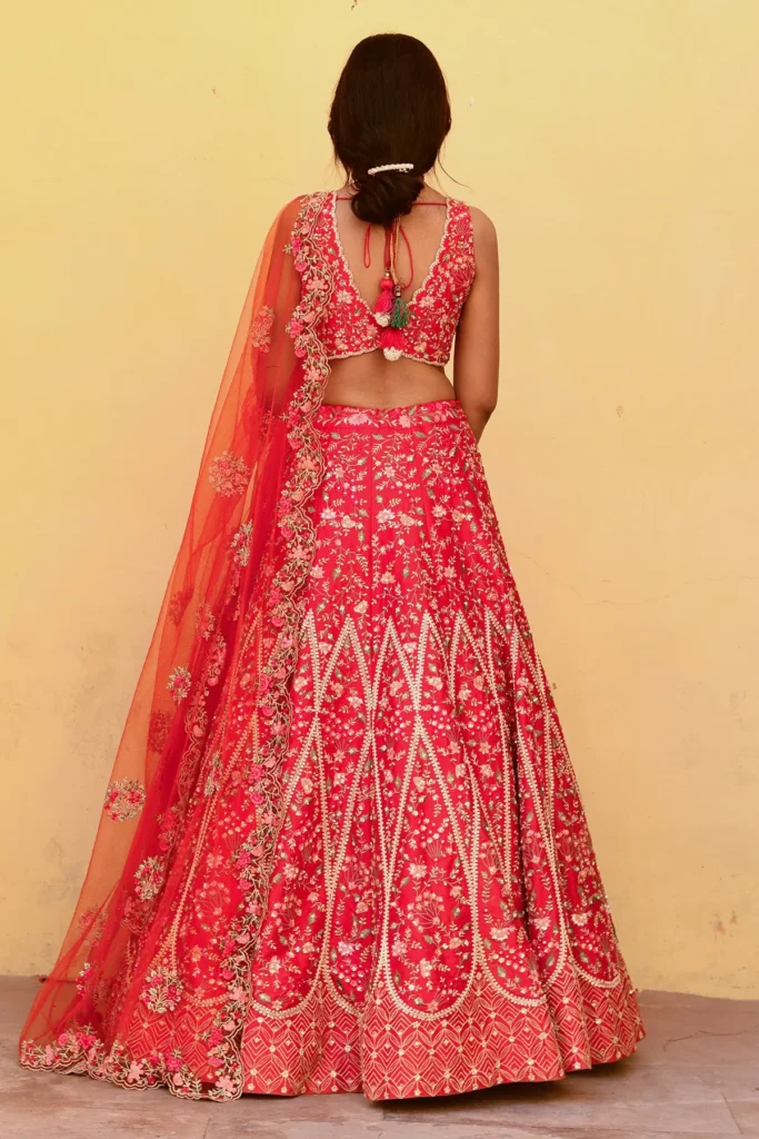 Backless lehenga designs best sale