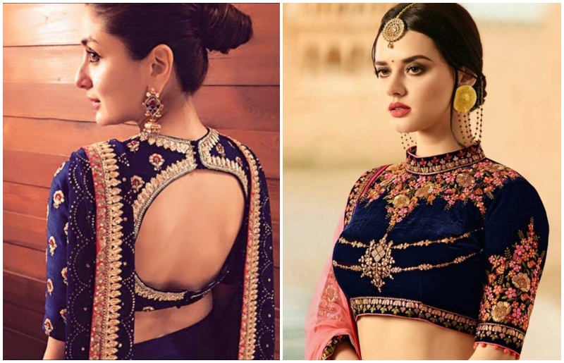 Velvet Lehenga Blouse Designs