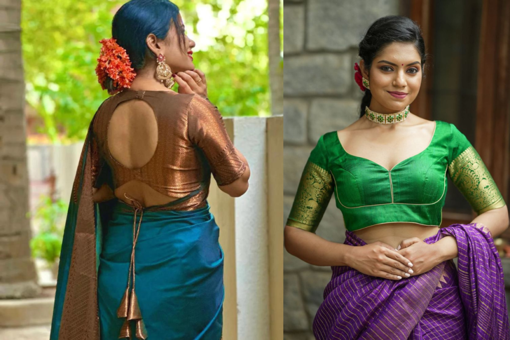 Trendy Soft Silk Saree Blouse Designs