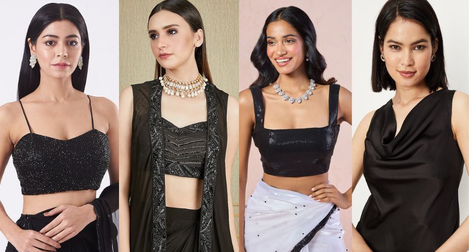 Black Saree Blouse Designs Latest Blouse