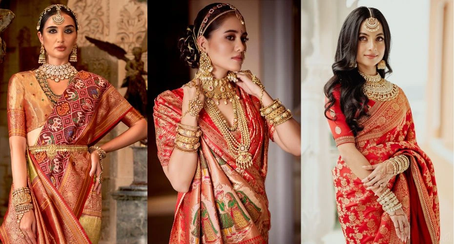 12 Trending Bridal Saree Blouse Designs for a Royal Bridal Look