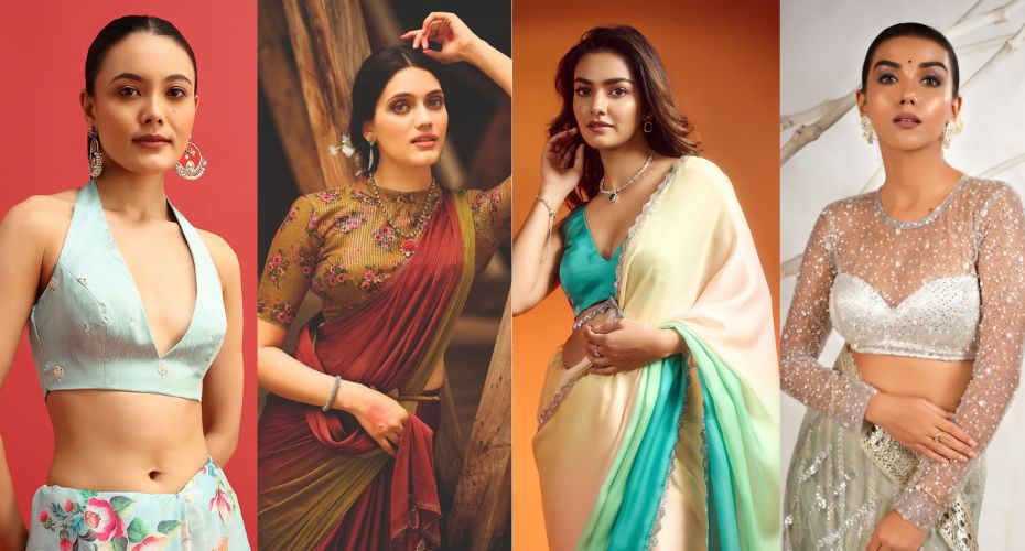 20 Trendy and Latest Chiffon Saree Blouse Designs