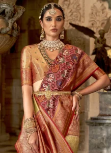 Zari Work Bridal Saree Blouse