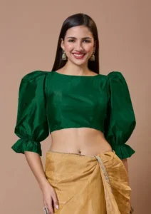 Boat Neck Blouse Design
