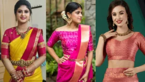 Read more about the article Kanjivaram Saree Blouse Designs | Modern and Simple Blouse Ideas
