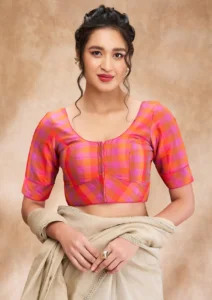 Round Neck Blouse Design