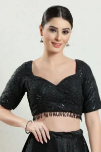 Sequin Work party wear saree blouse