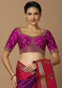 Sweetheart Neck Blouse Design