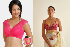 Read more about the article Top 20 Bra Style Blouse Designs for a Bold and Glamorous Look