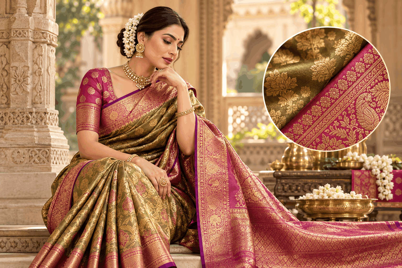 Read more about the article How to Identify a Pure Kanjivaram Silk Saree: 10 Tests Before You Buy